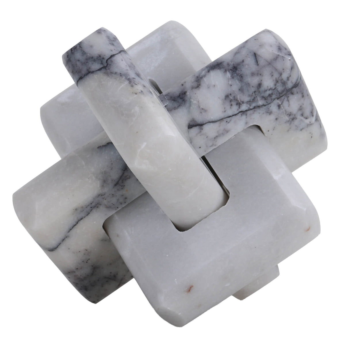 Loop Sculpture – Grey Marble, Large