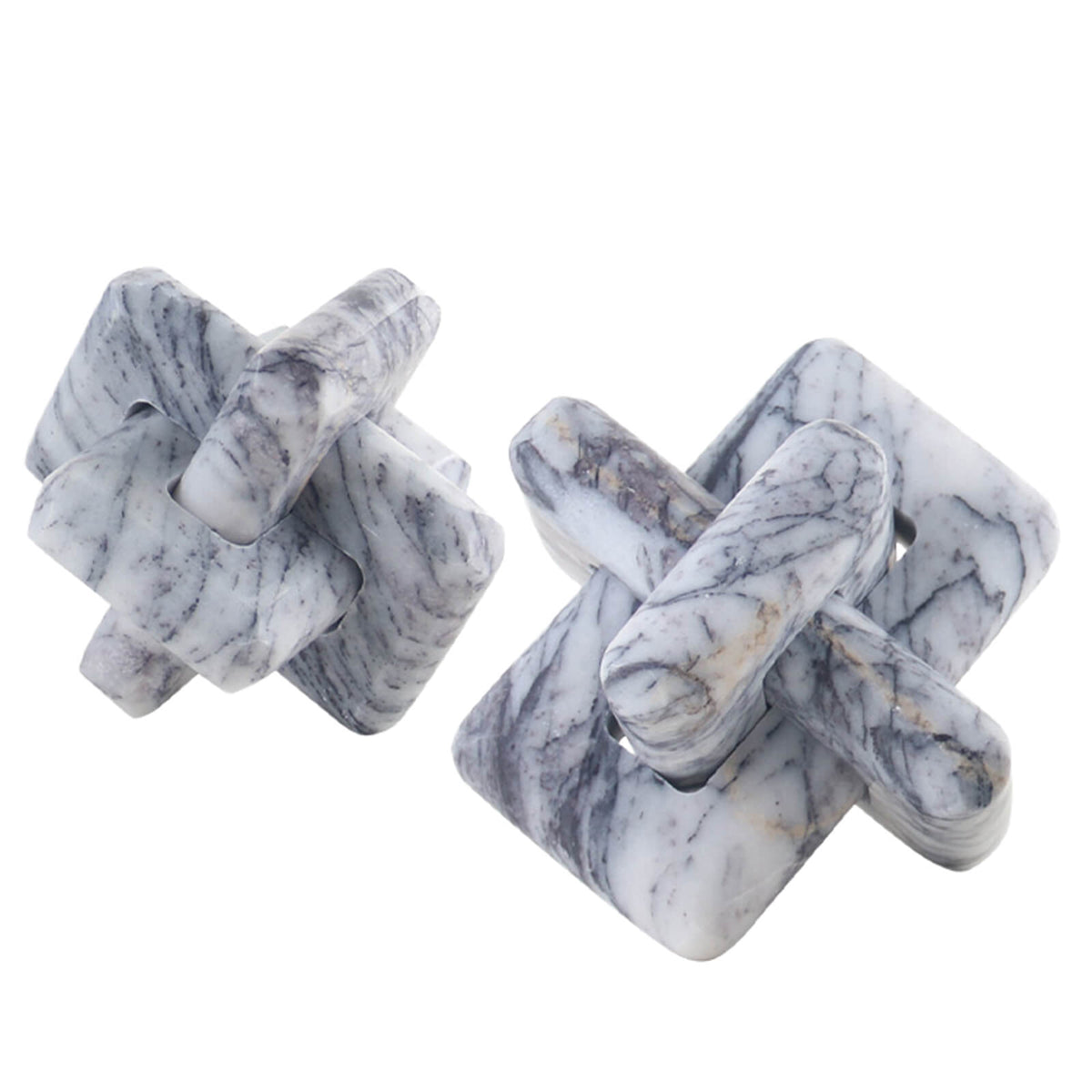 Loop Sculpture – Grey Marble, Large