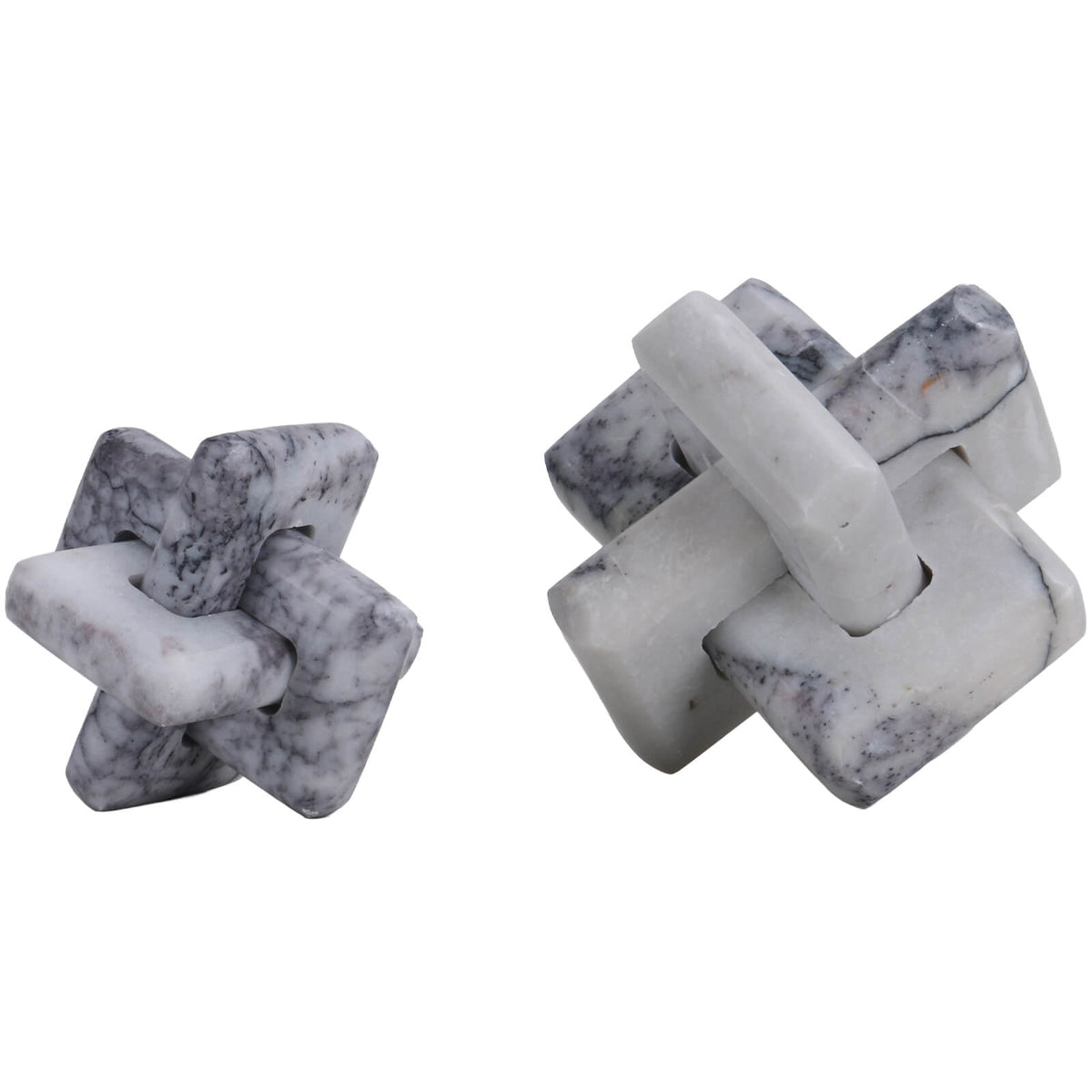 Loop Sculpture – Grey Marble, Large