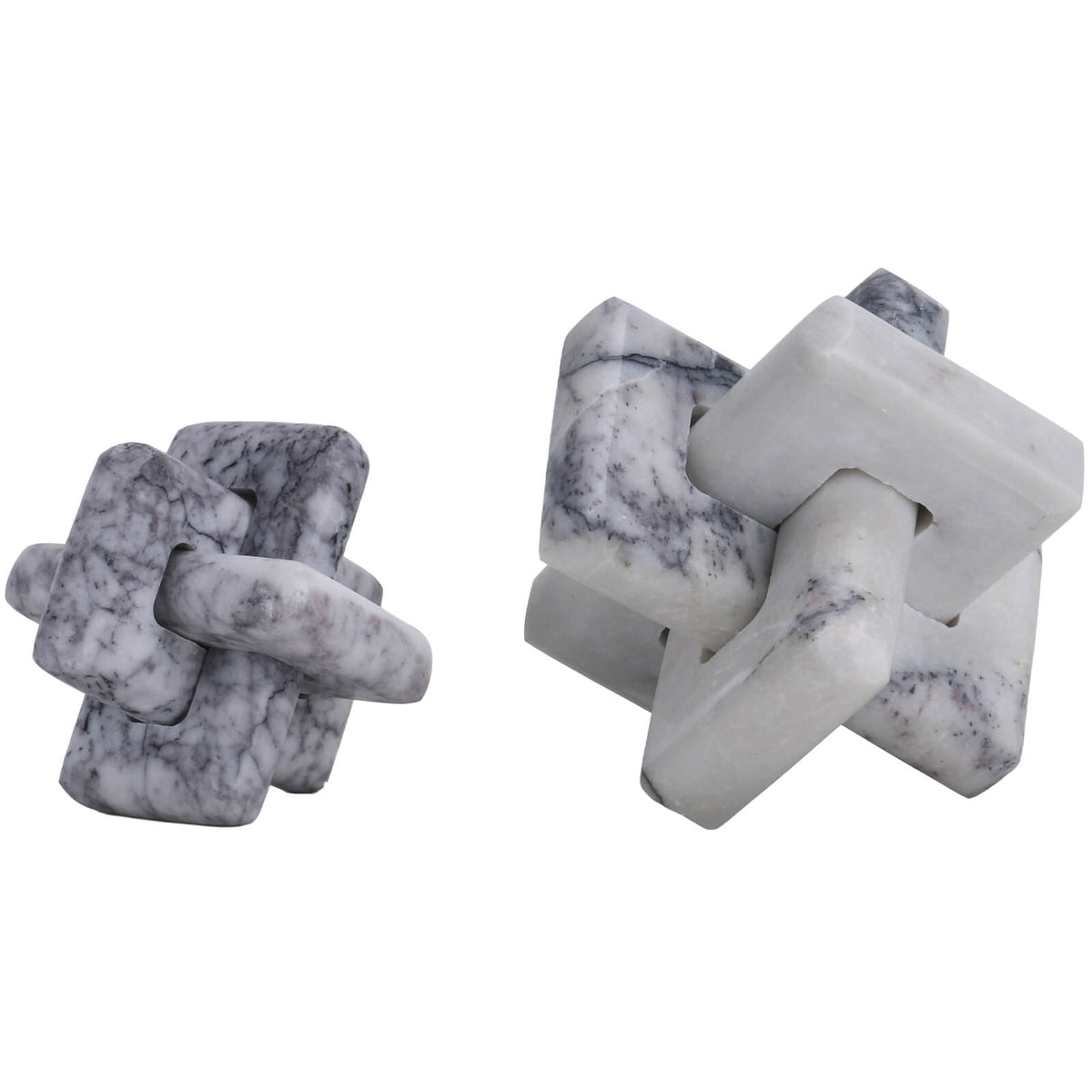 Loop Sculpture – Grey Marble, Large