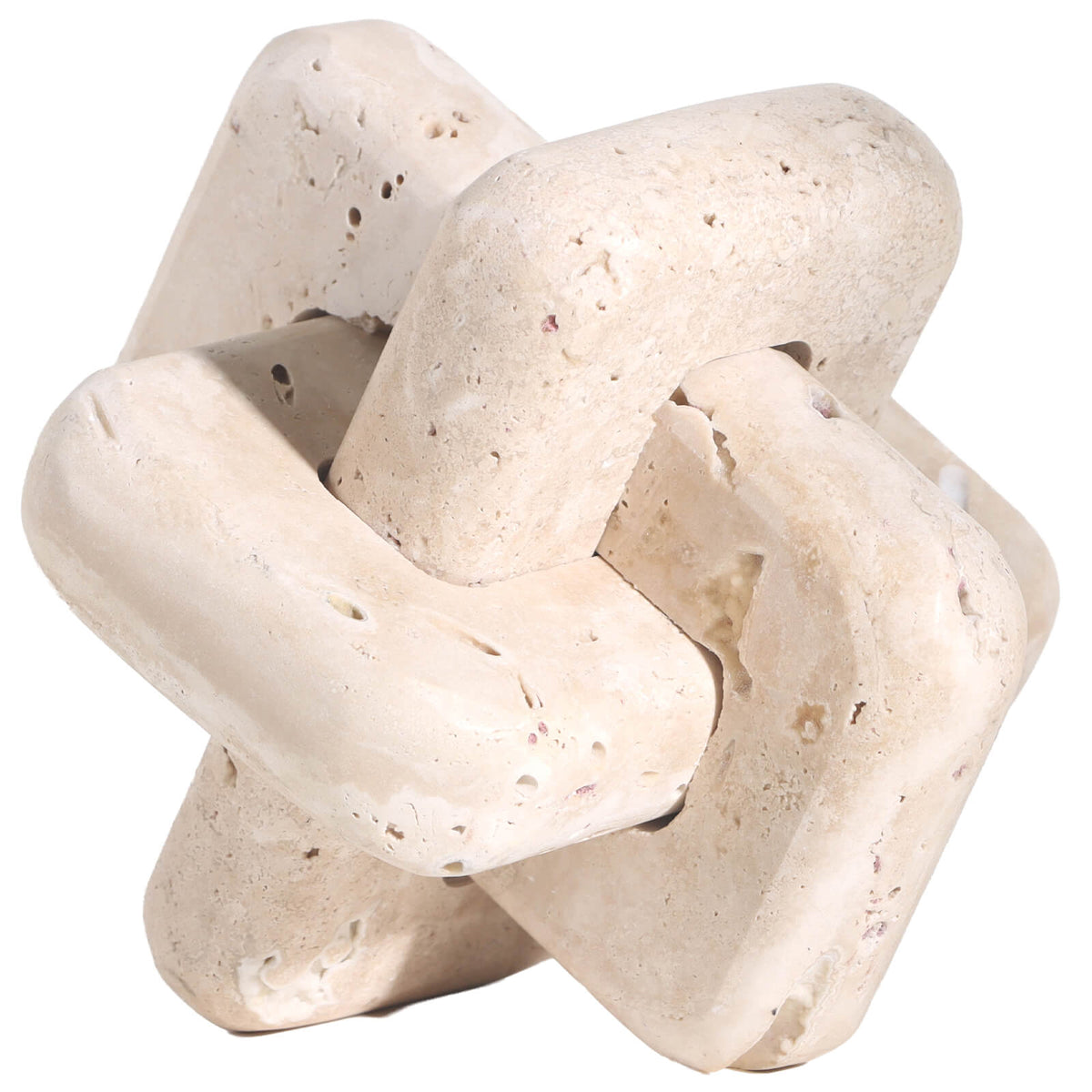Loop Sculpture – Beige Stone, Large