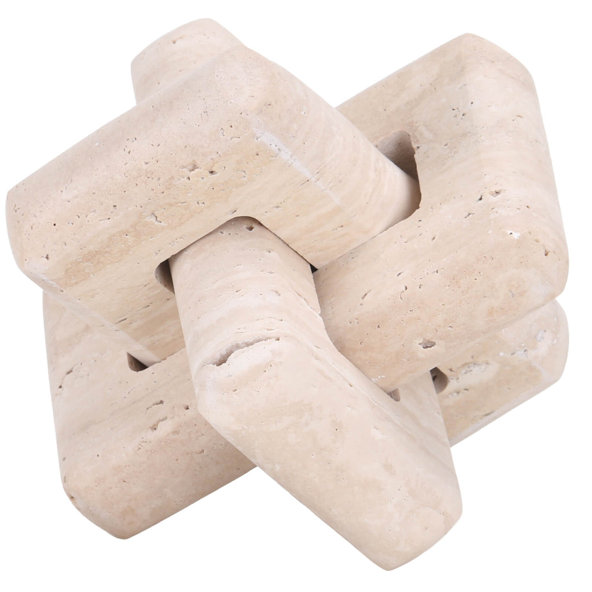 Loop Sculpture – Beige Stone, Large