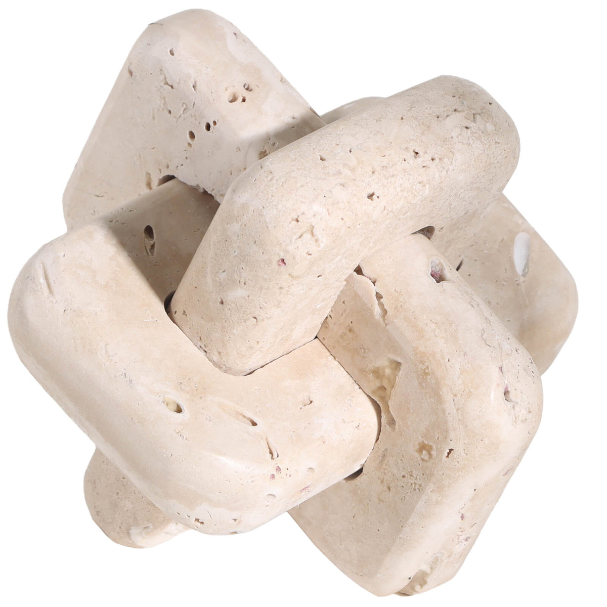 Loop Sculpture – Beige Stone, Large