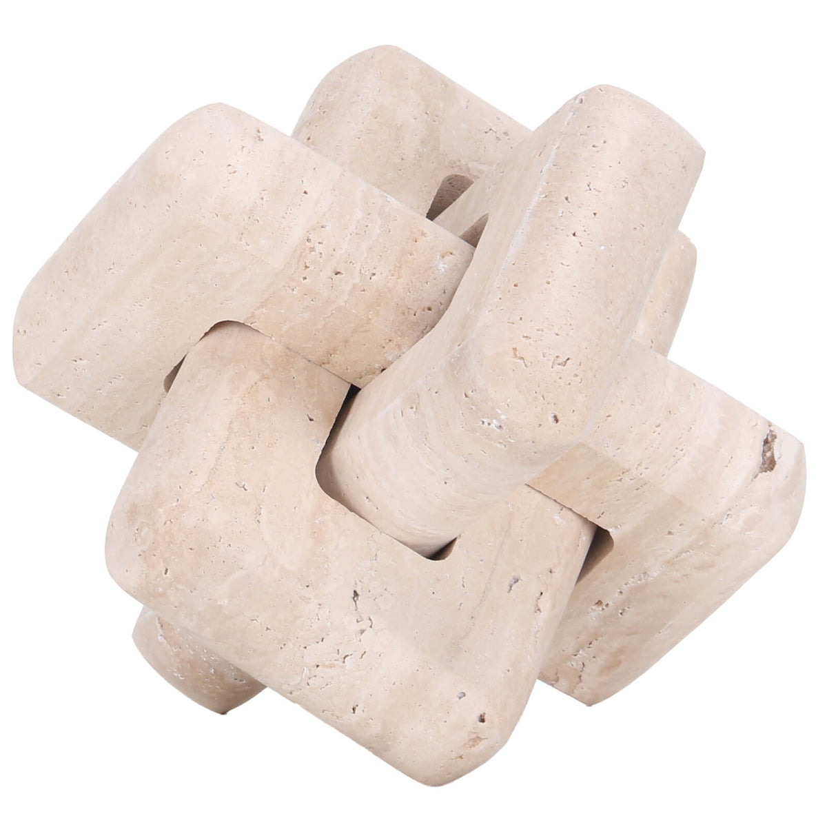 Loop Sculpture – Beige Stone, Large