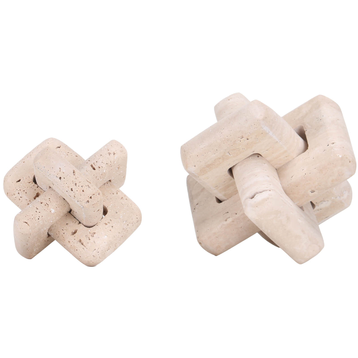 Loop Sculpture – Beige Stone, Large