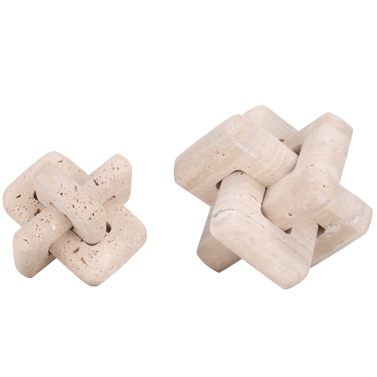 Loop Sculpture – Beige Stone, Large