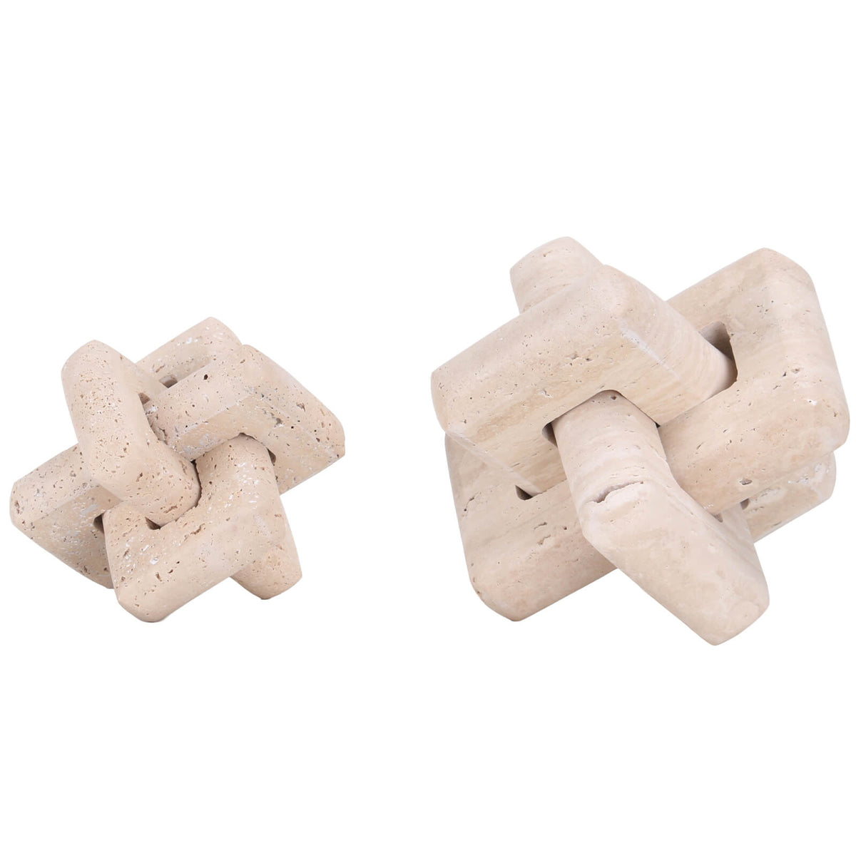 Loop Sculpture – Beige Stone, Large