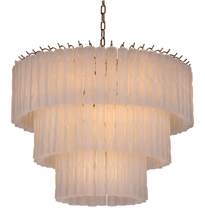 Twisted Frost Glass Chandelier – Large