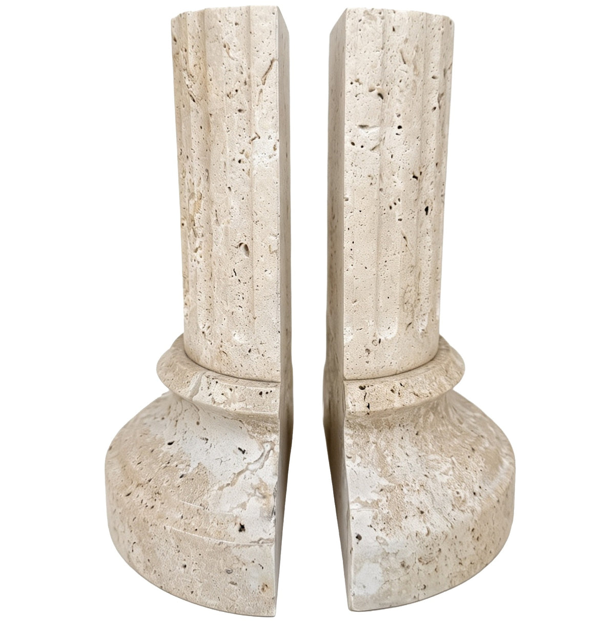 Lachlan Pillar Bookend – Travertine, Single