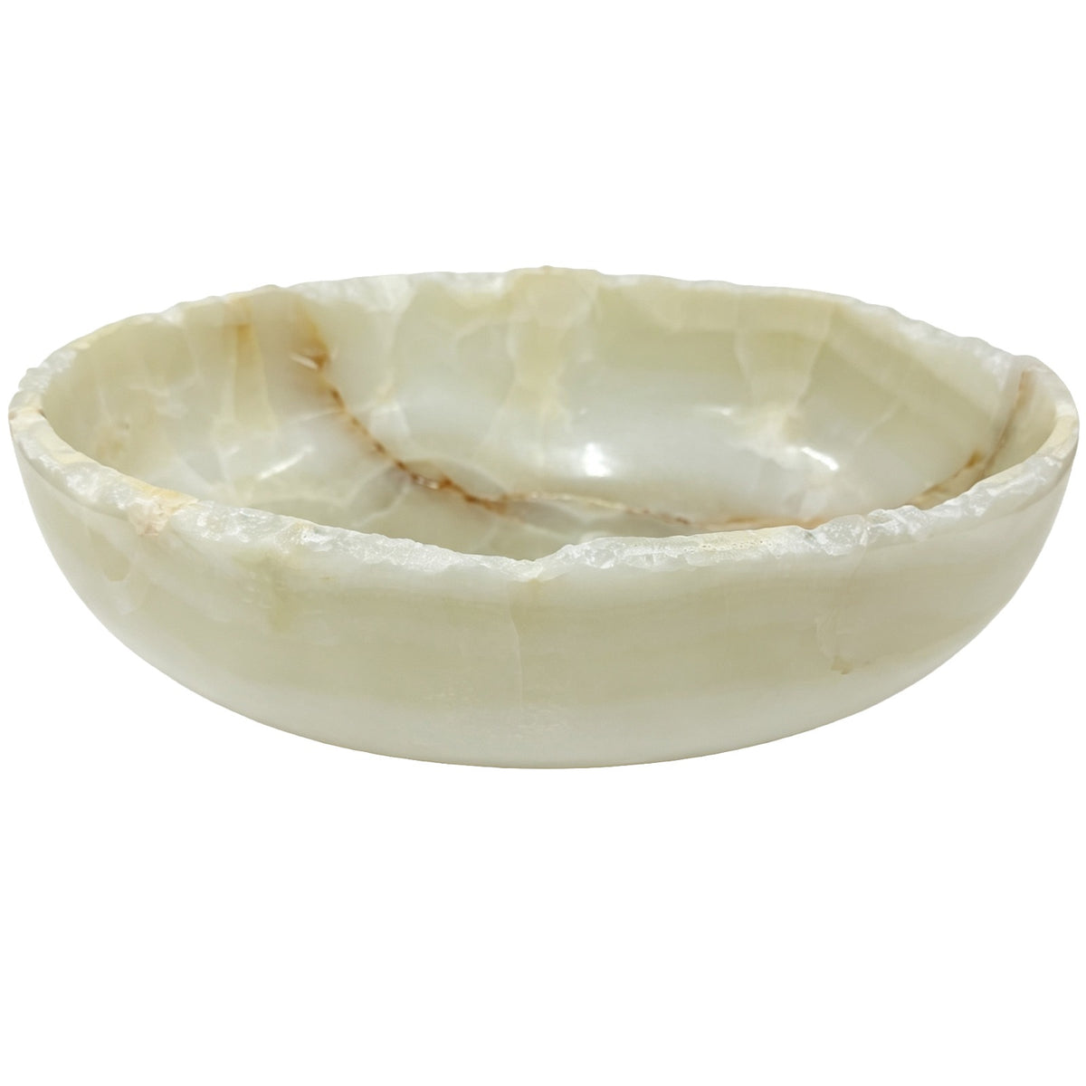 Voss Decorative Bowl – White Jade Marble