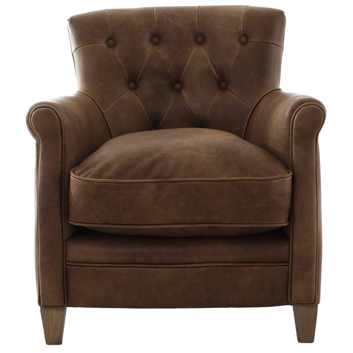 Oxford Club Chair – Chocolate Leather