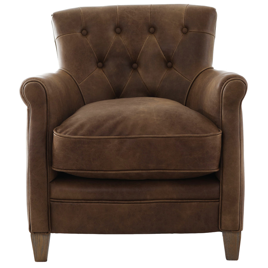 Oxford Club Chair – Chocolate Leather