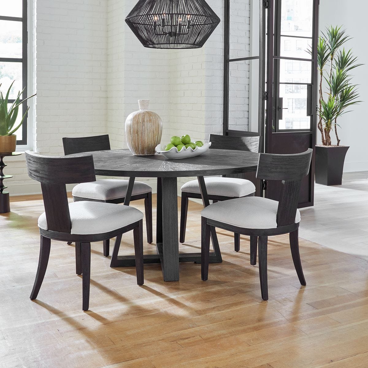 Pulsar Oval Dining Table – Grey Walnut, 152cm