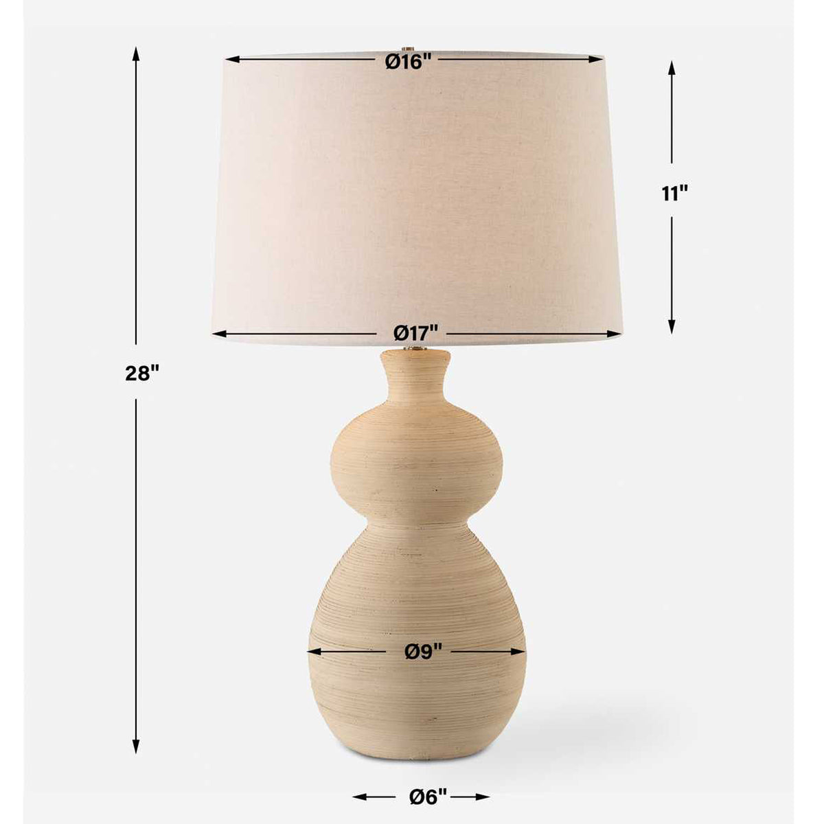 Pueblo Fired Clay Table Lamp