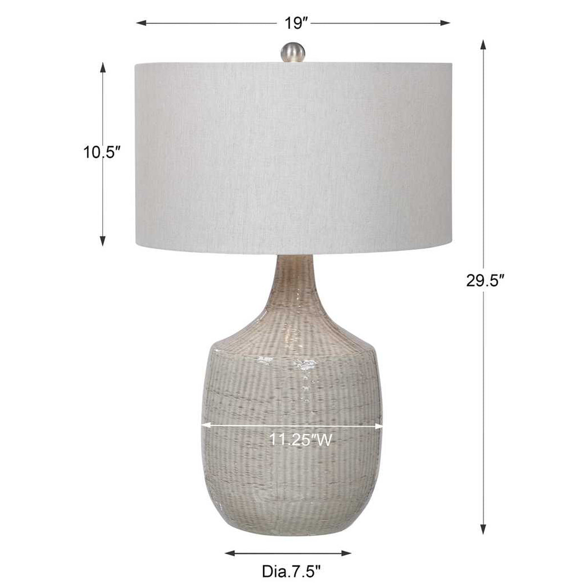 Felipe Grey Table Lamp