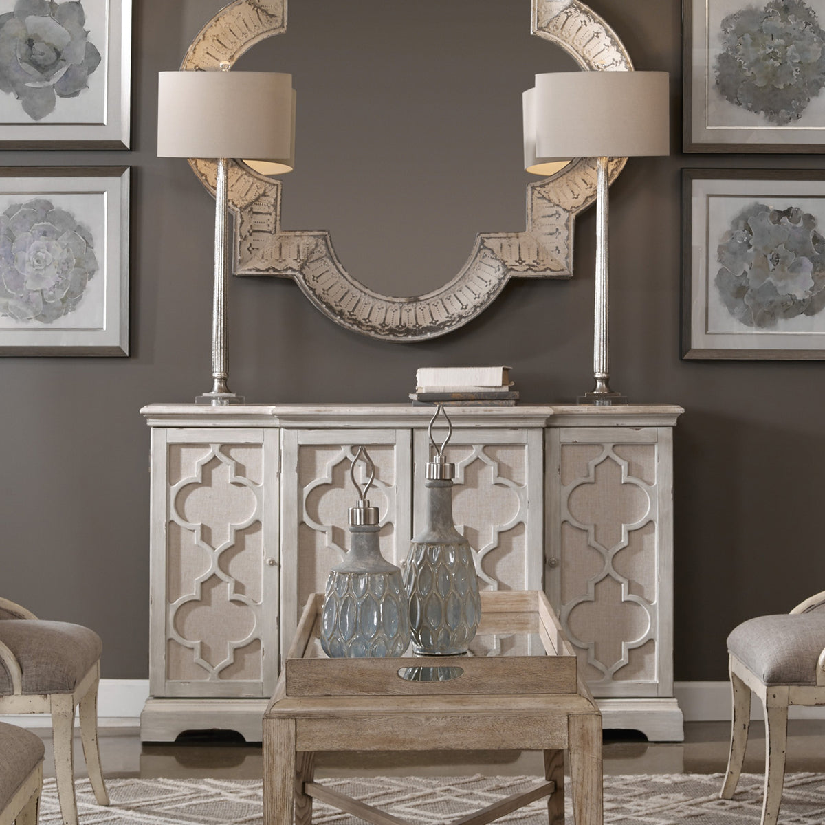 Sophie 4 Door Cabinet – Grey