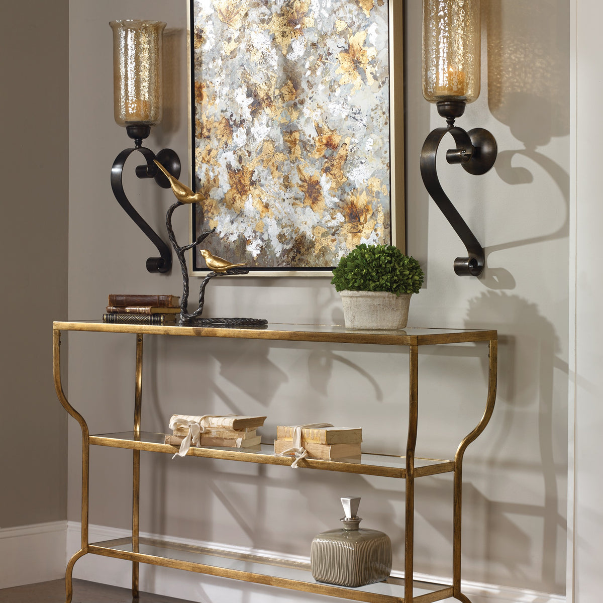 Deline Console Table – Gold