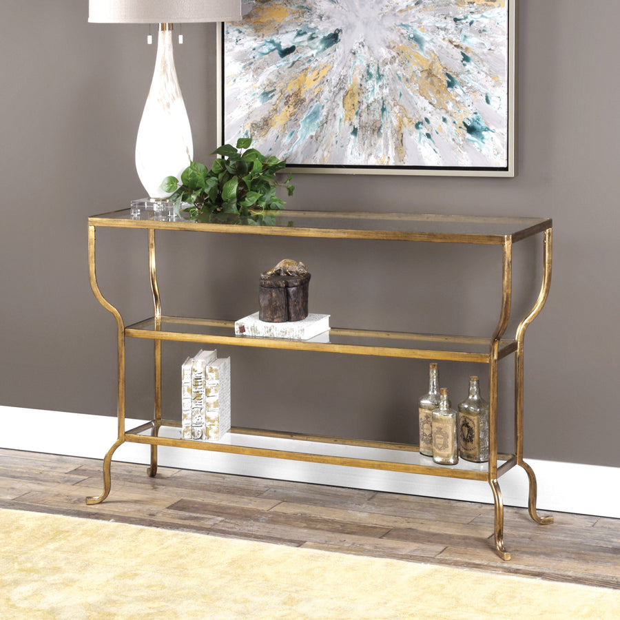 Deline Console Table – Gold