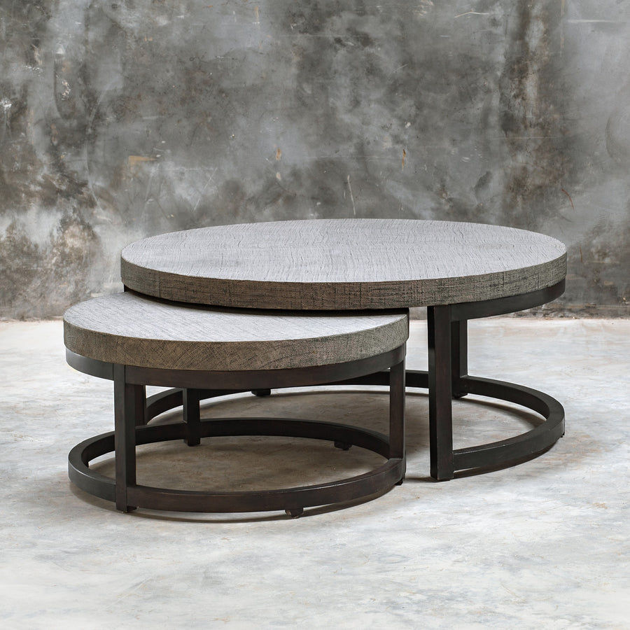 Aiyara Grey Nesting Tables – Set of 2