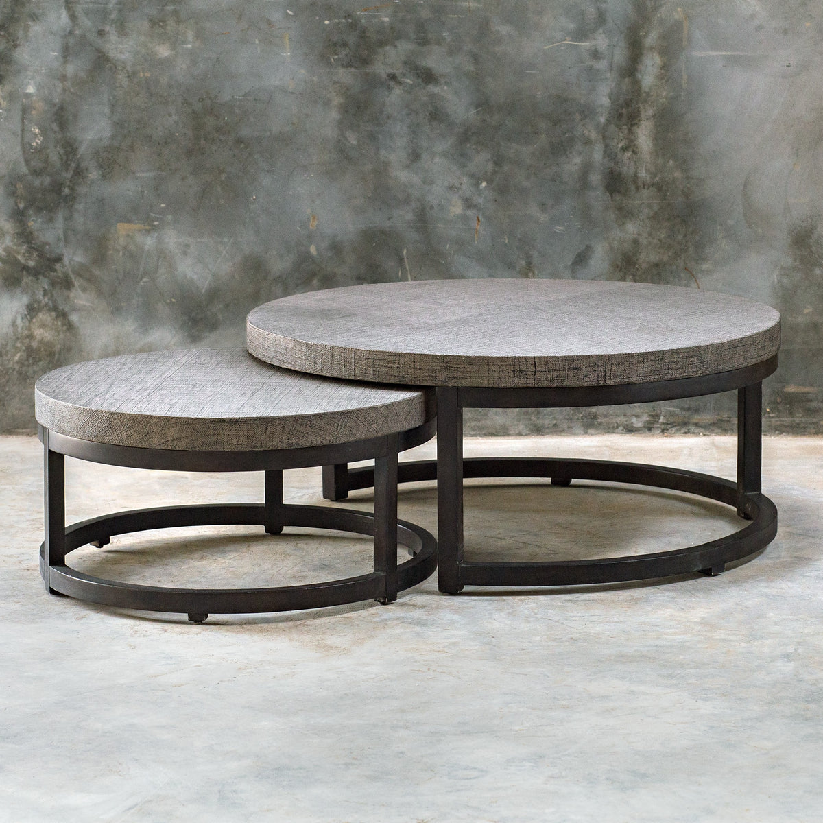 Aiyara Grey Nesting Tables – Set of 2