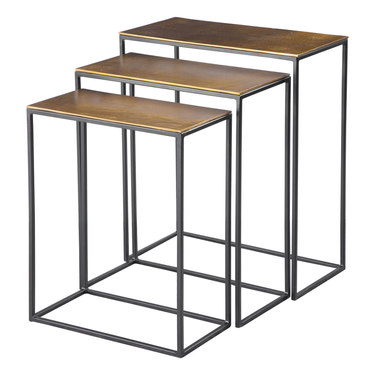 Coreene Gold Nesting Tables – Set of 3
