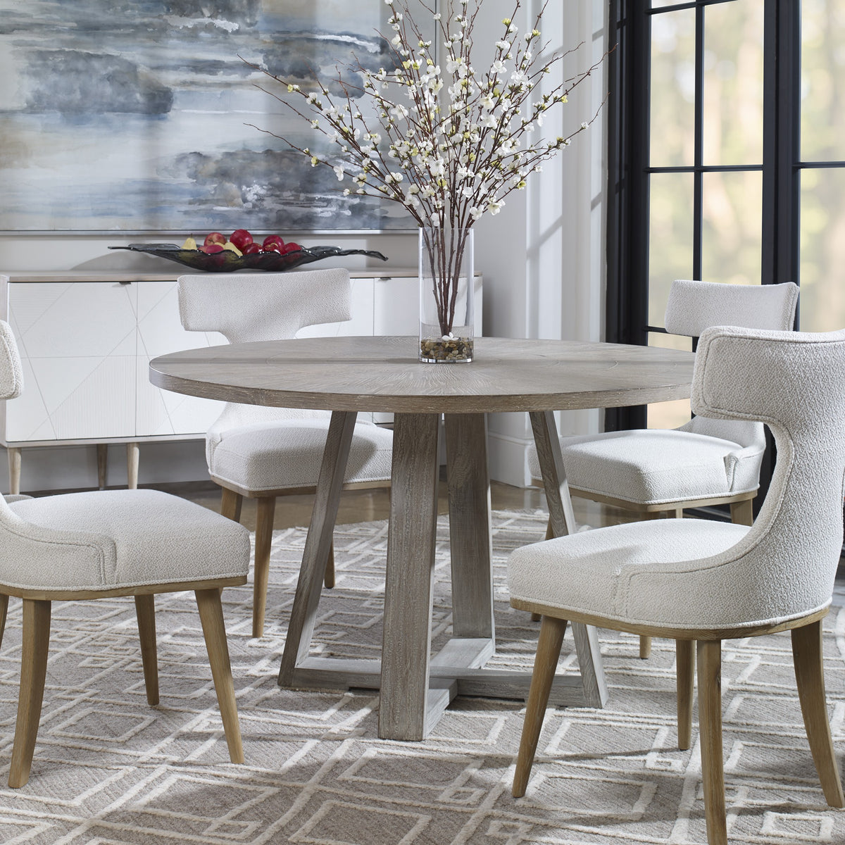 Gidran Grey Dining Table – 132cm