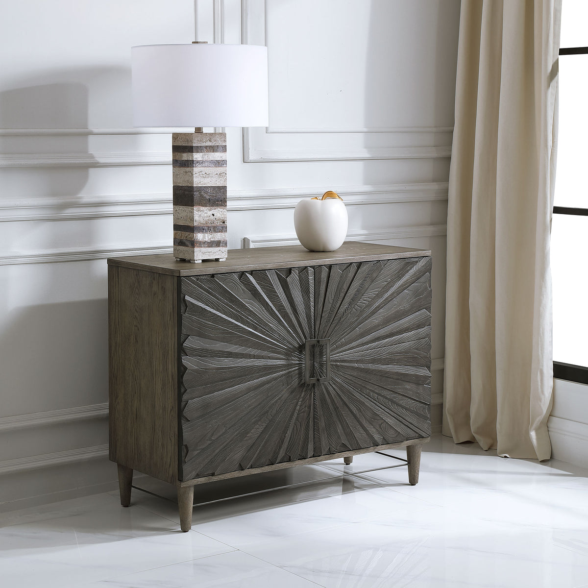 Shield Grey Oak 2 Door Cabinet
