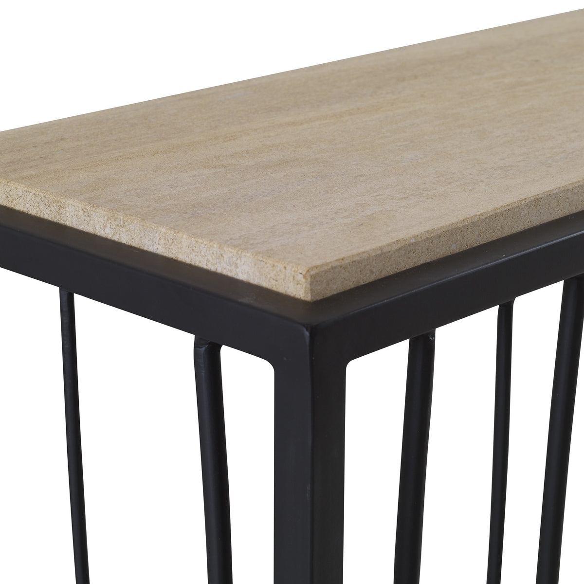 Reed Travertine Console Table