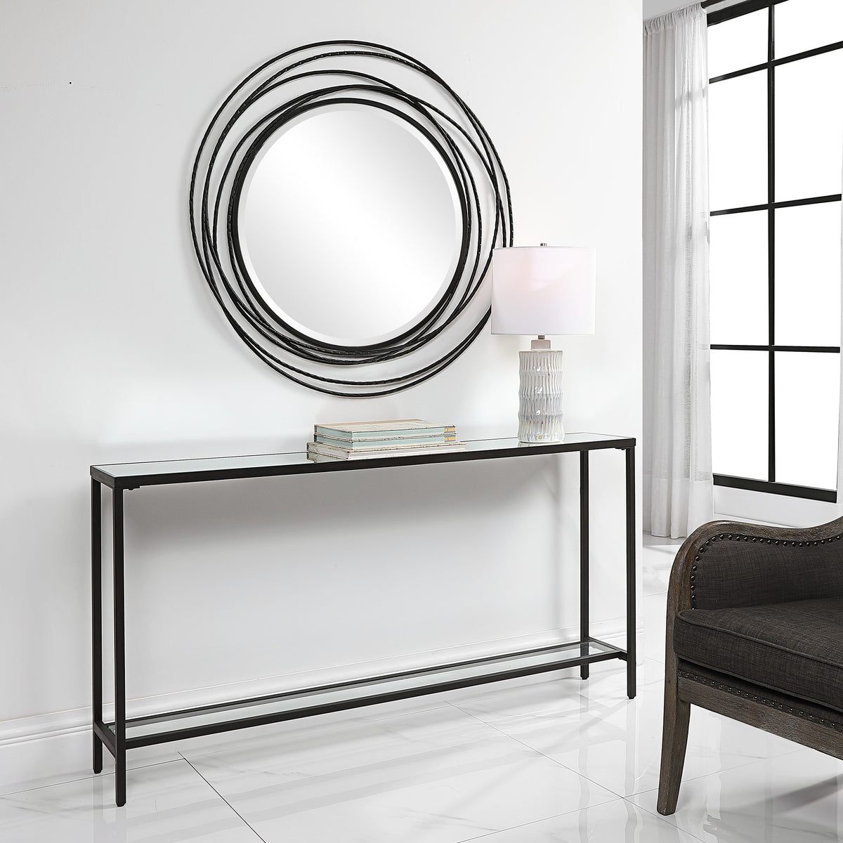 Hayley Black Console Table