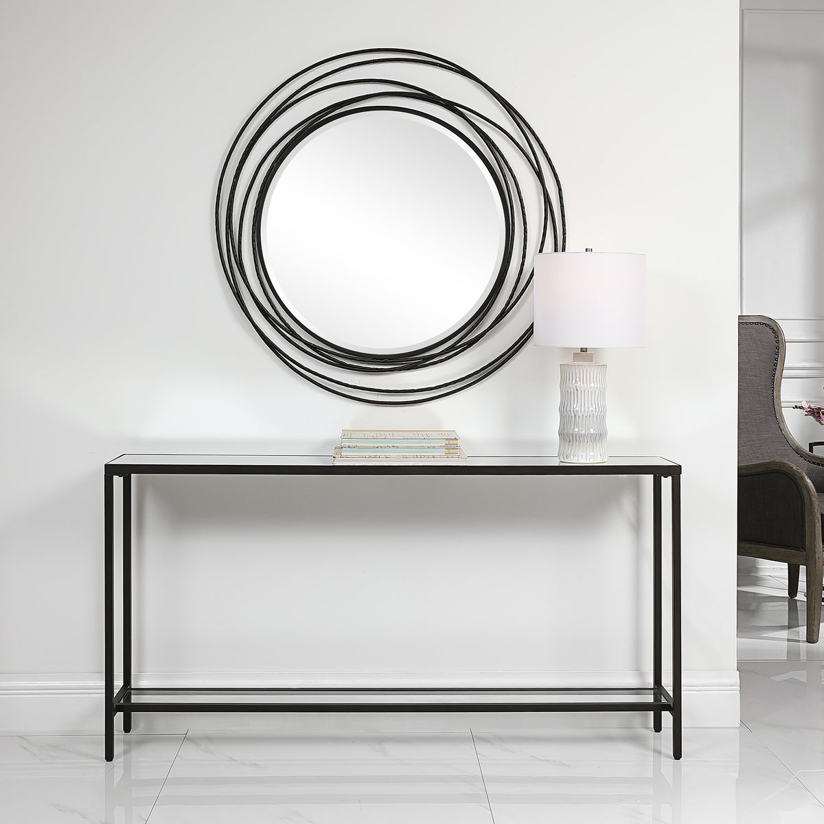 Hayley Black Console Table