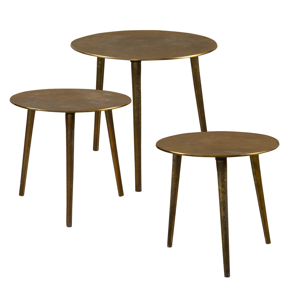 Kasai Gold Coffee Tables – Set of 3
