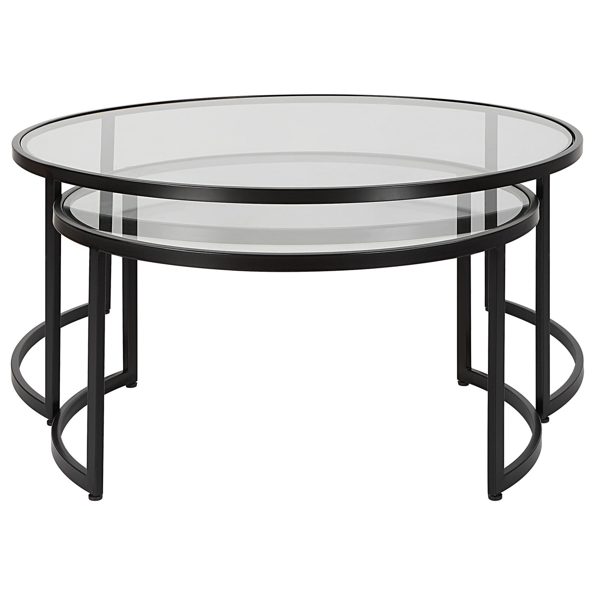 Rhea Black Nesting Coffee Tables – Set of 2