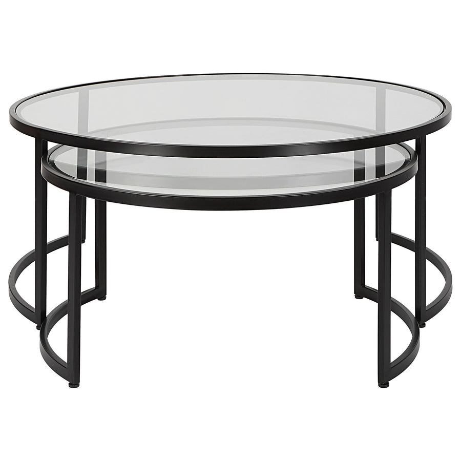 Rhea Black Nesting Coffee Tables – Set of 2