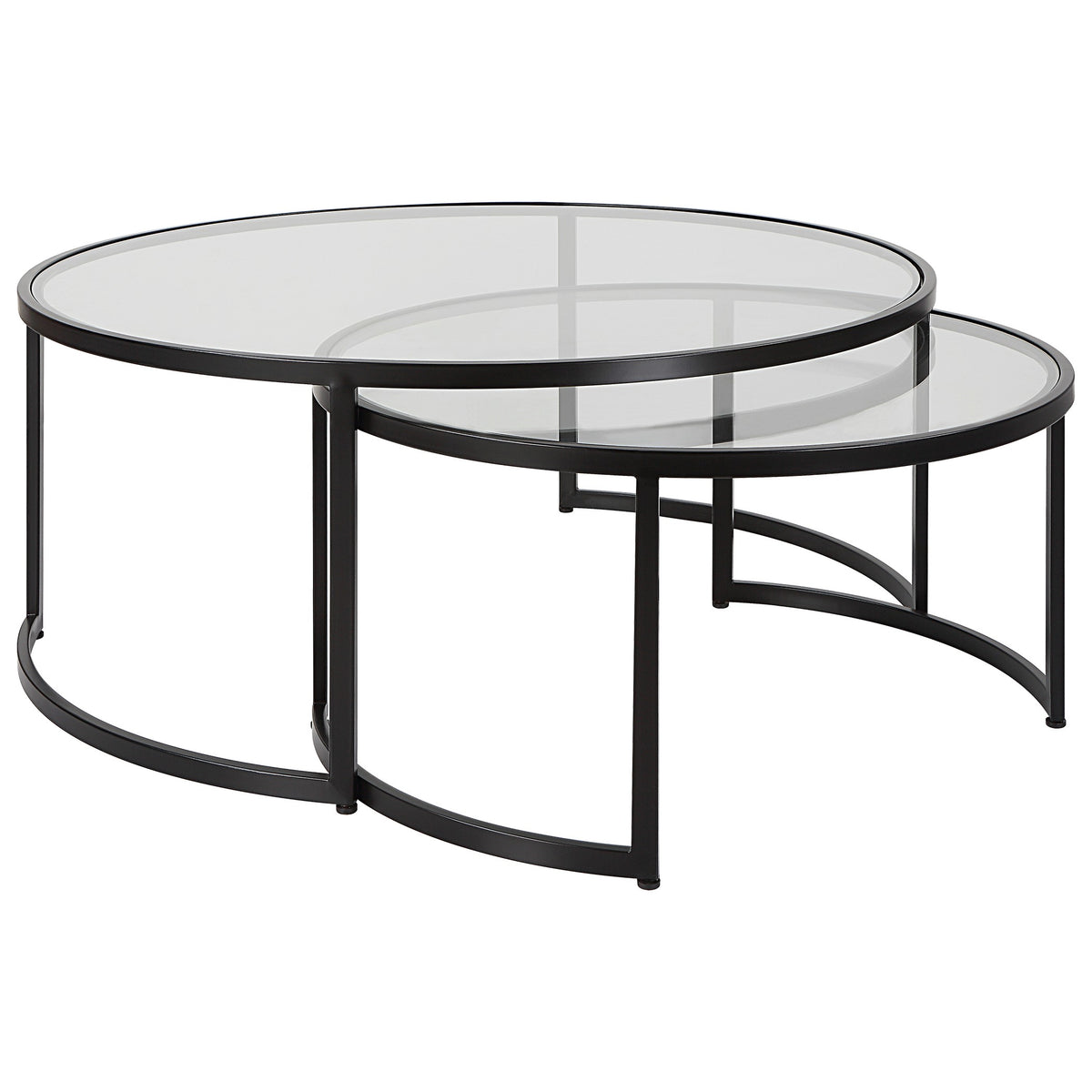 Rhea Black Nesting Coffee Tables – Set of 2