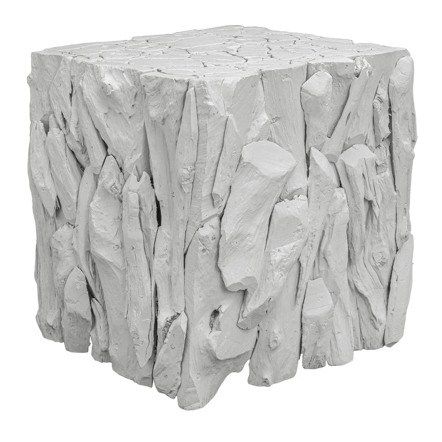 Teak Root White Bunching Cube