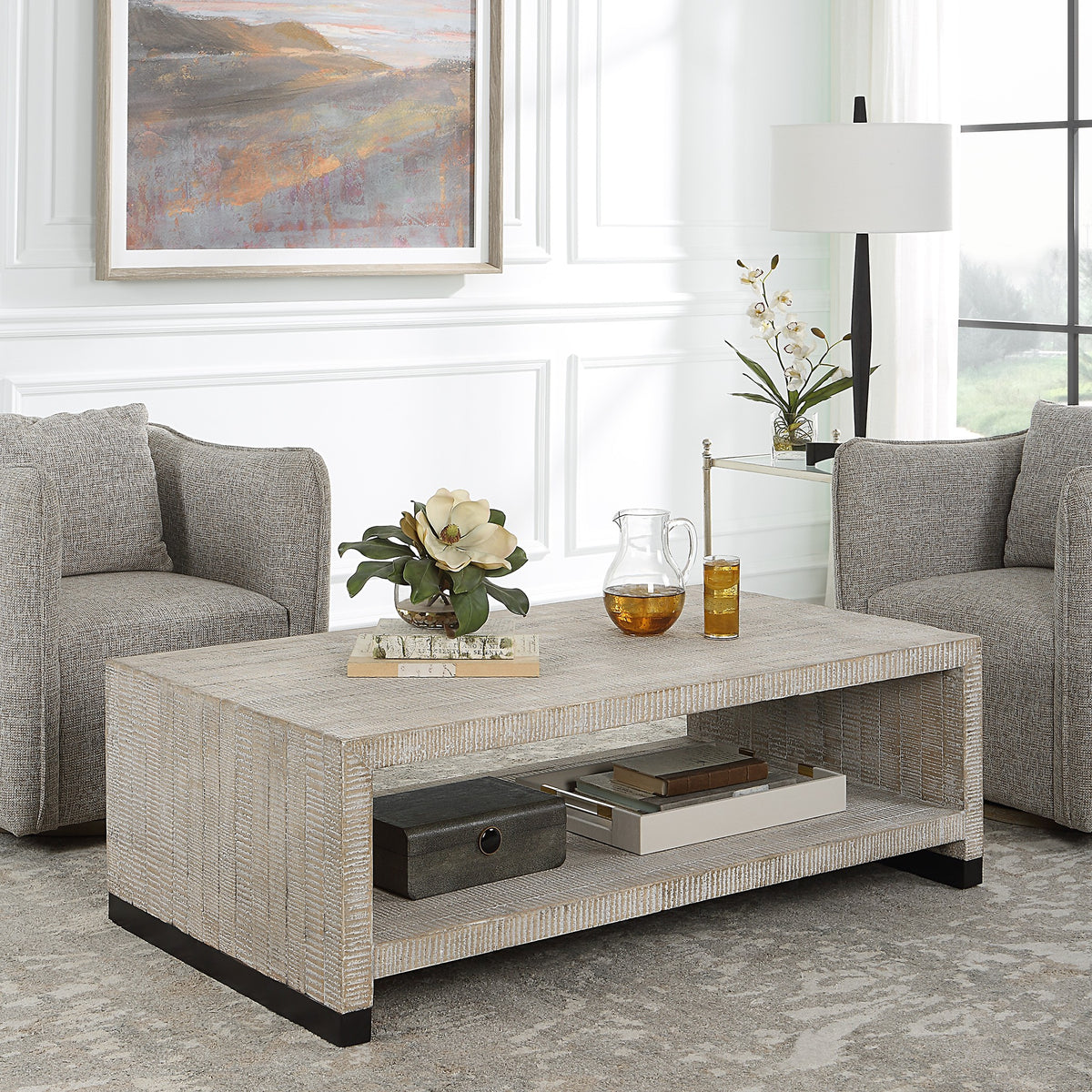 Bosk White Washed Coffee Table