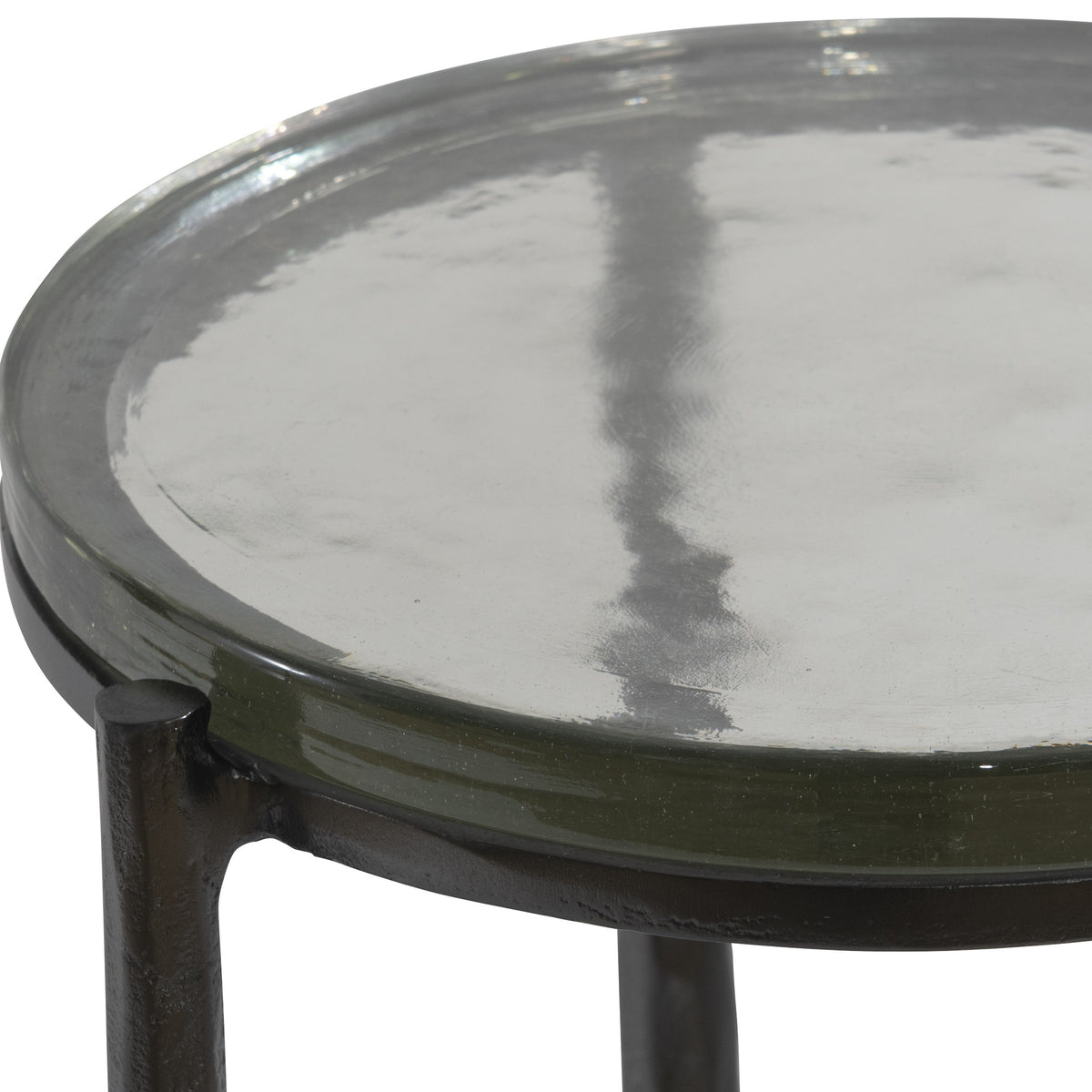 Eternity Iron and Glass Accent Table