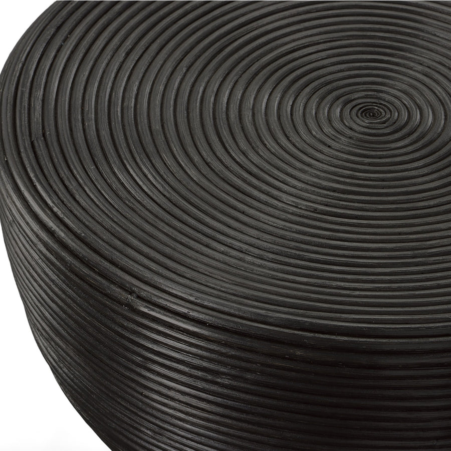 Bongo Black Rattan Side Table