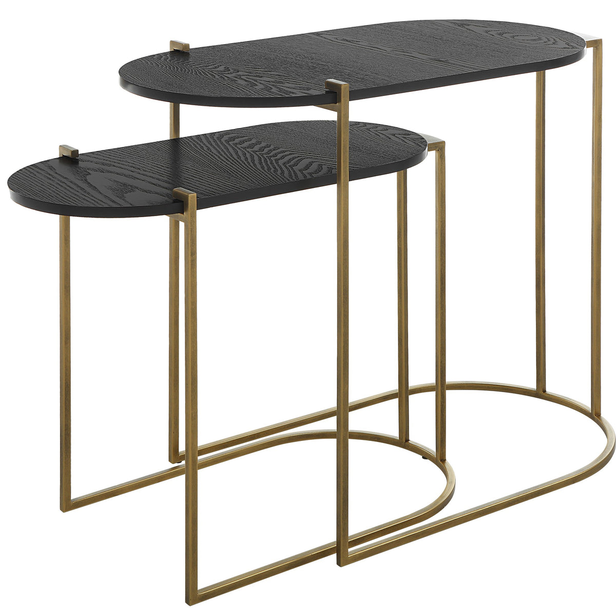 Aztec Wood Nesting Tables – Set of 2