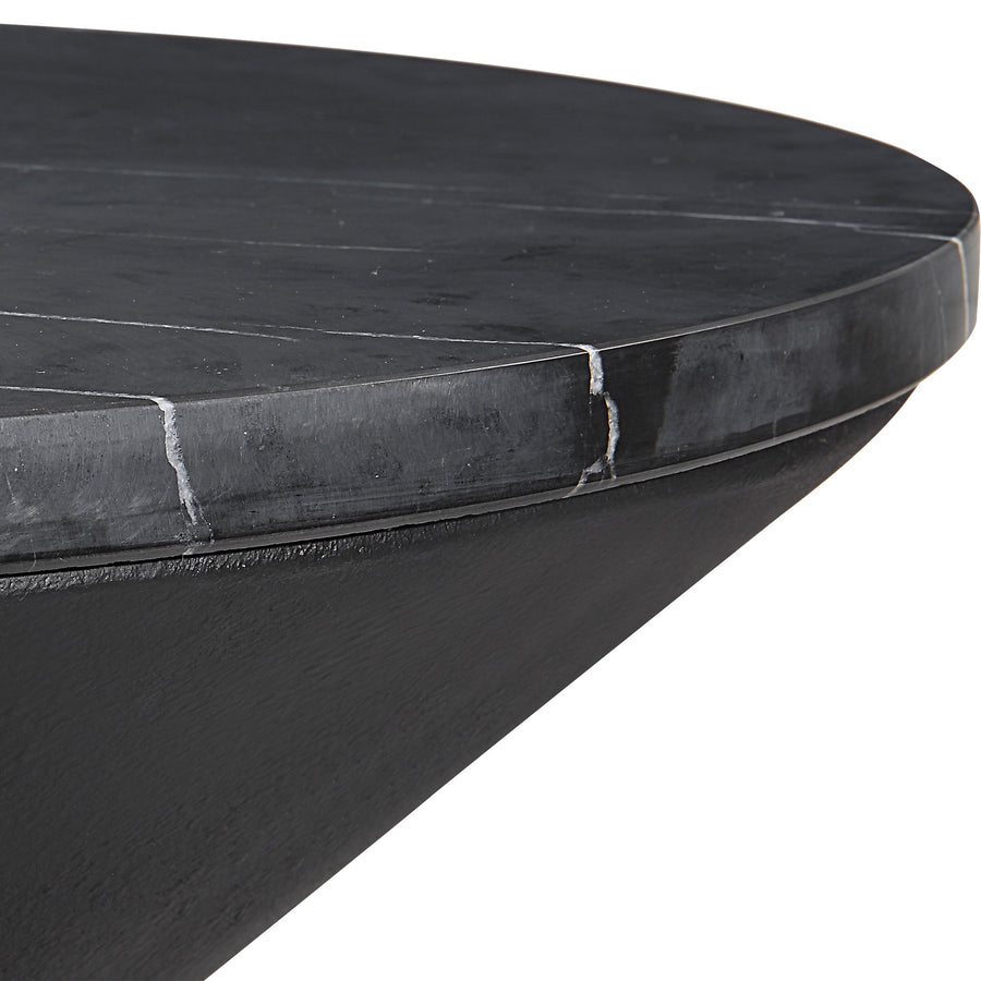 Time's Up Hourglass Side Table