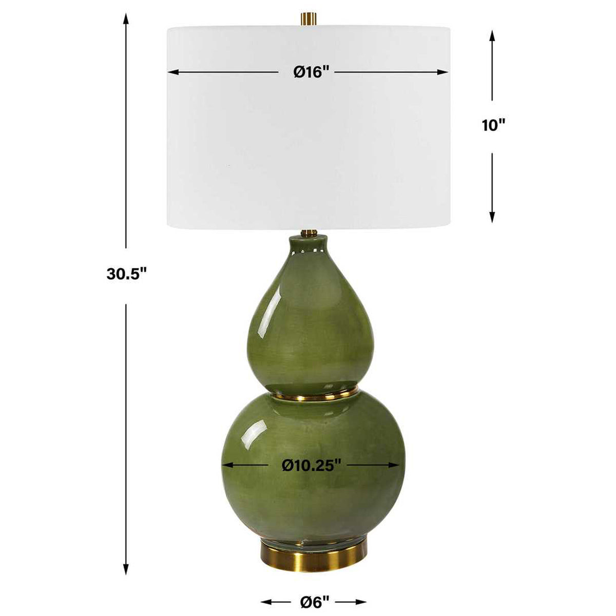 Gourd Table Lamp – Green