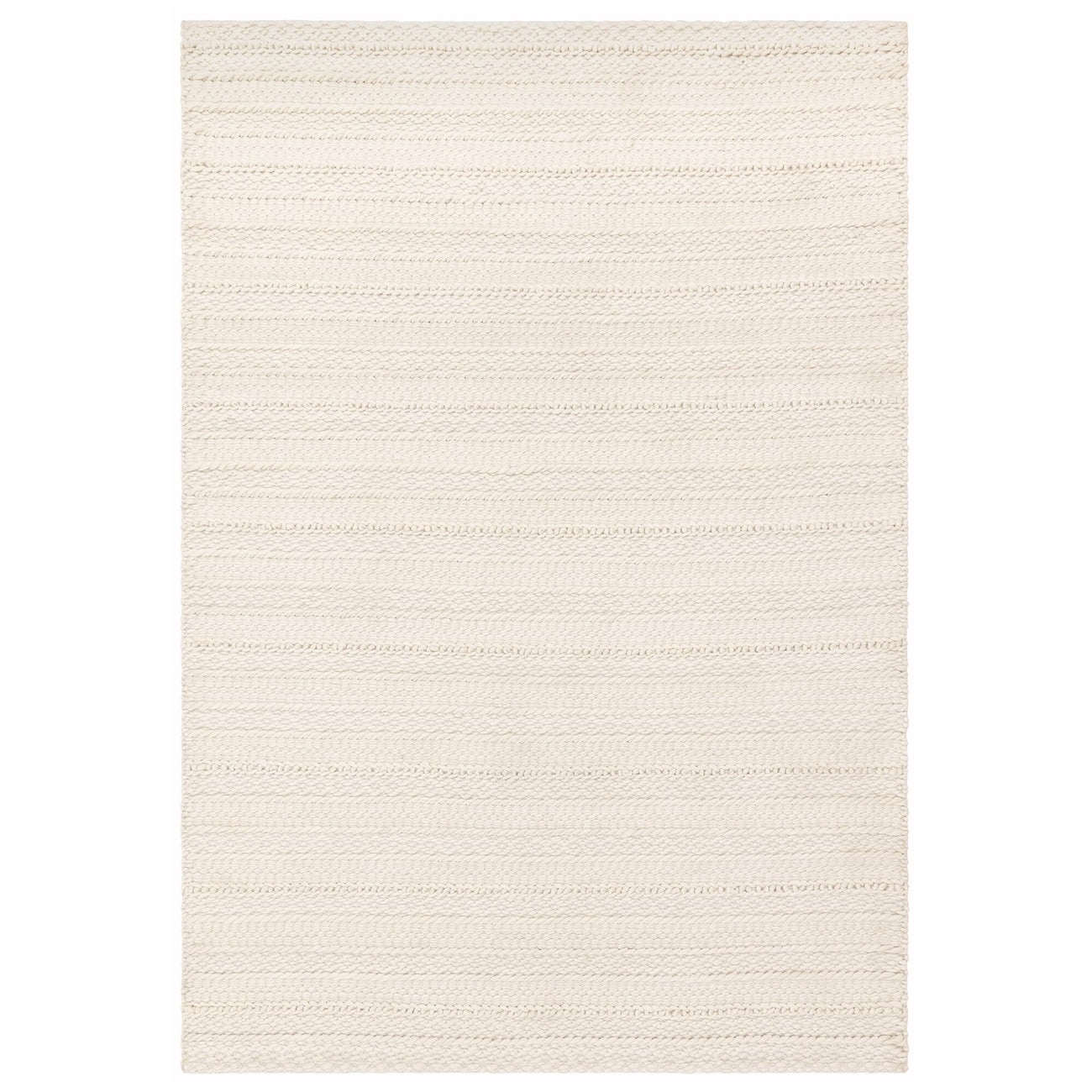 Grayson Cream flatweave rug shown on a white background