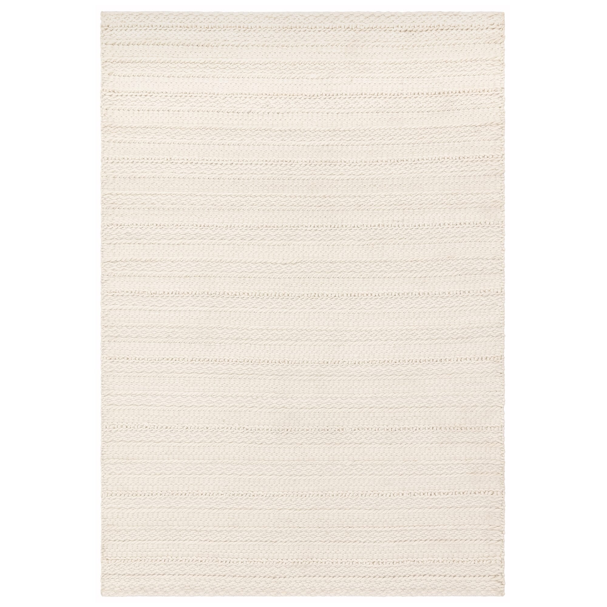 Grayson Cream flatweave rug shown on a white background