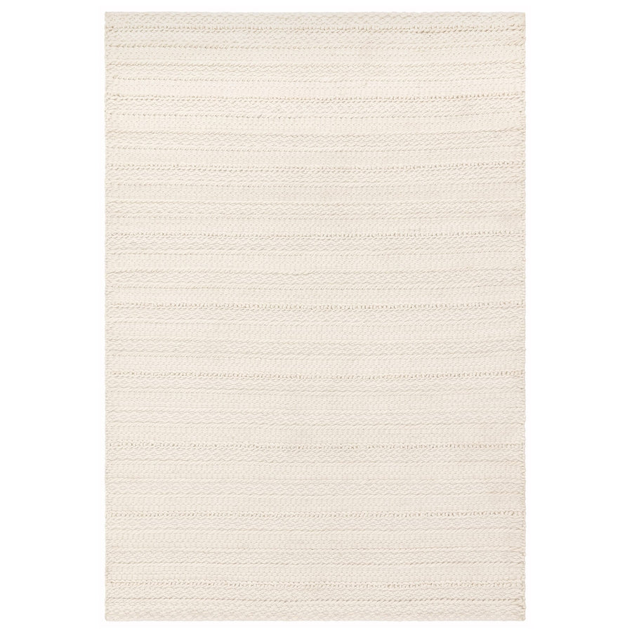 Grayson Cream flatweave rug shown on a white background