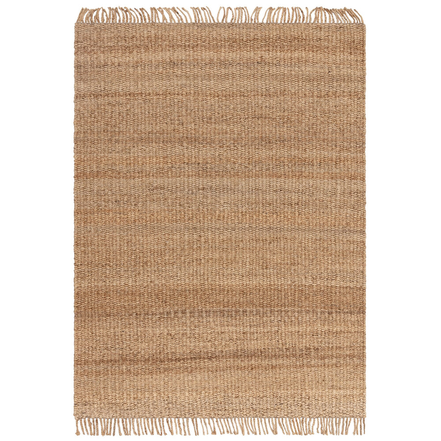 Grove Natural jute rug shown from above on a white background