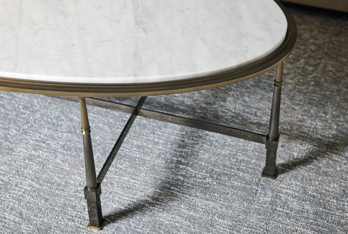 Hamilton Oval Coffee Table – Carrara Marble