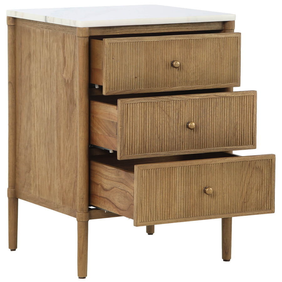 Highgrove Bedside Table with Marble Top