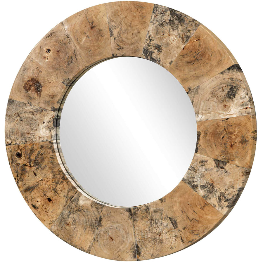 Hiram Round Wood Mirror