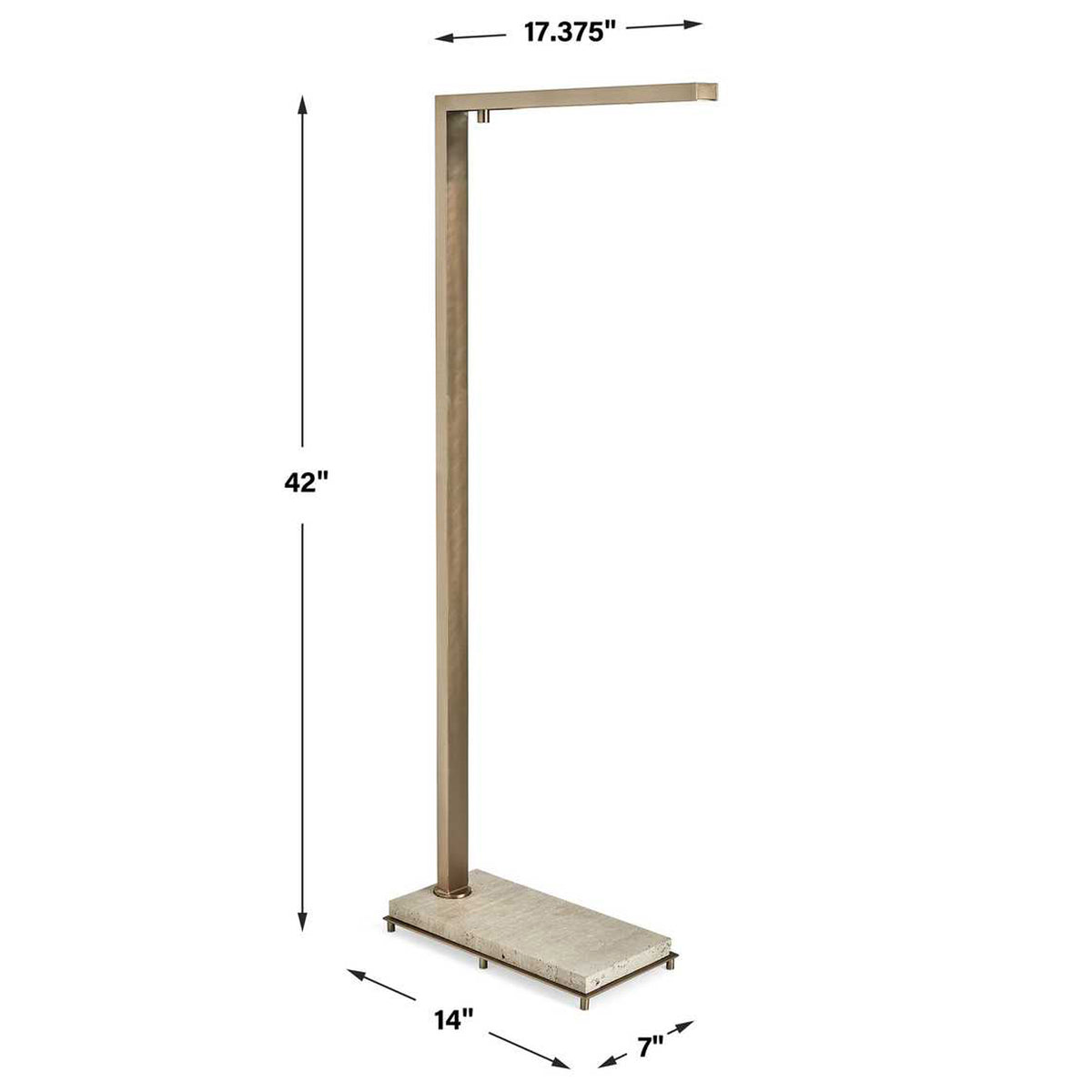 Illume Floor Lamp – Travertine and Brass