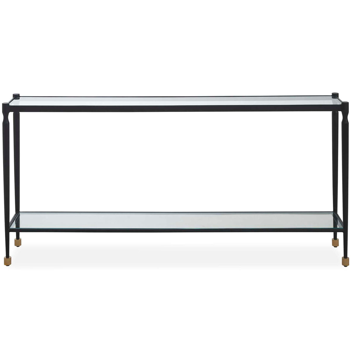 Javana Glass and Iron Console Table